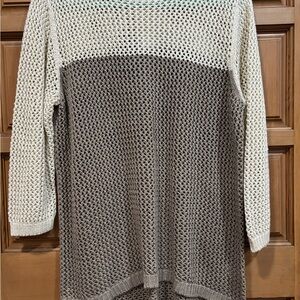 Apt. 9 Cream and Gray Women's Sweater